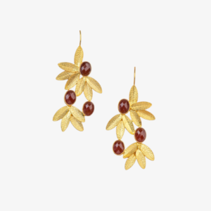 Carnelian Fern Earrings