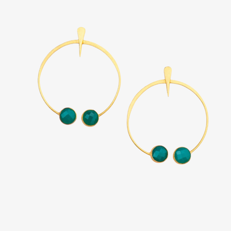 Aqua Circles Earrings