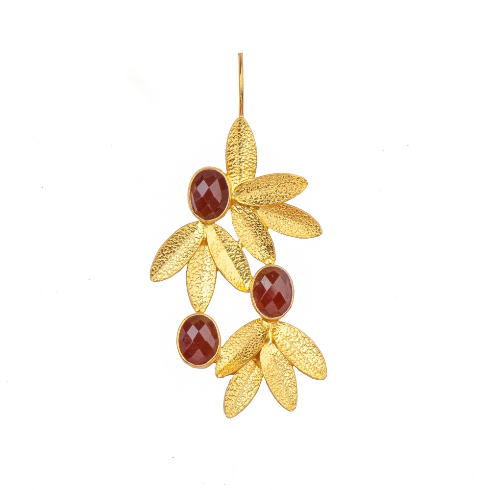 Carnelian Fern Earrings