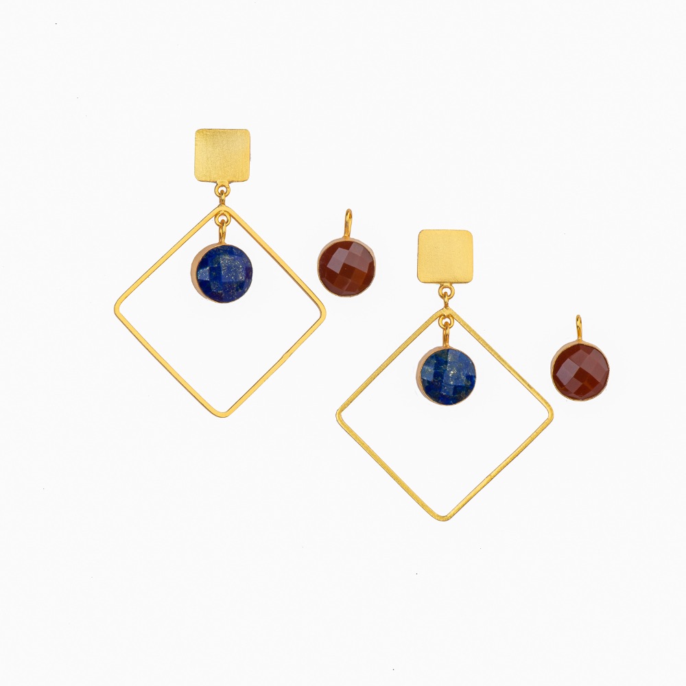 Vibrance Square Earrings