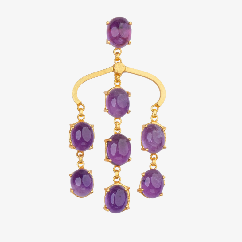 Violet Drops Earrings
